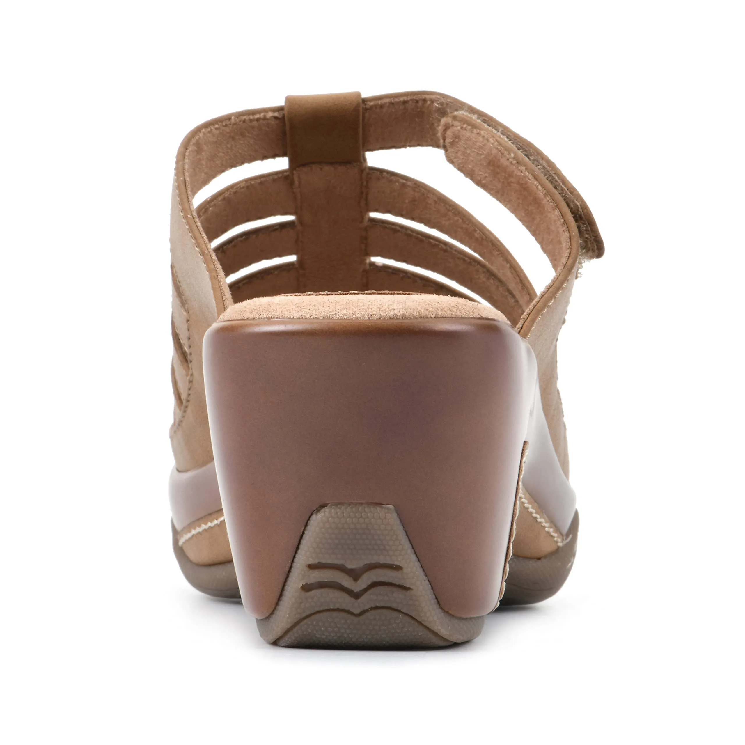 WHITE MOUNTAIN Shoes Valencia Women's Clog Sandal, Natural/Burn/Smooth, 9.5 M