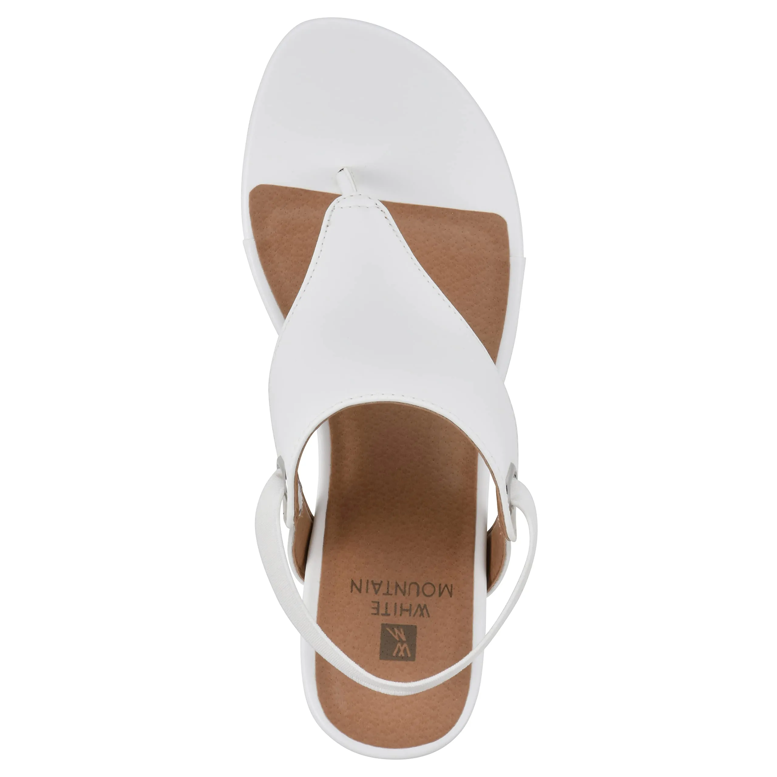 WHITE MOUNTAIN Women's All Dres Wedge Sandal, White/Smooth, 10 M