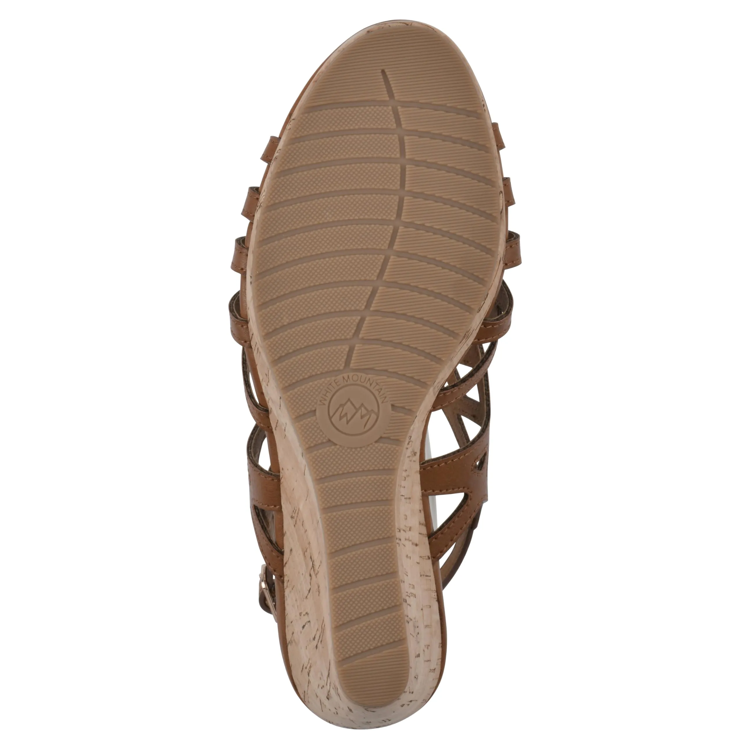 WHITE MOUNTAIN Women's Flaming Cork Wedge Sandal, Tan/Burn/Smooth, 9.5 M