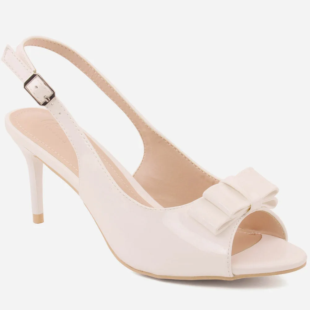 Women "KRISTY" Elegant Mid High Heel Sandals