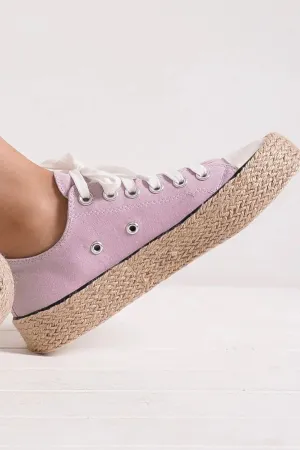 Women’s Beast Fashion Lace-Up Woven Espadrille Sneakers with Comfortable Sole
