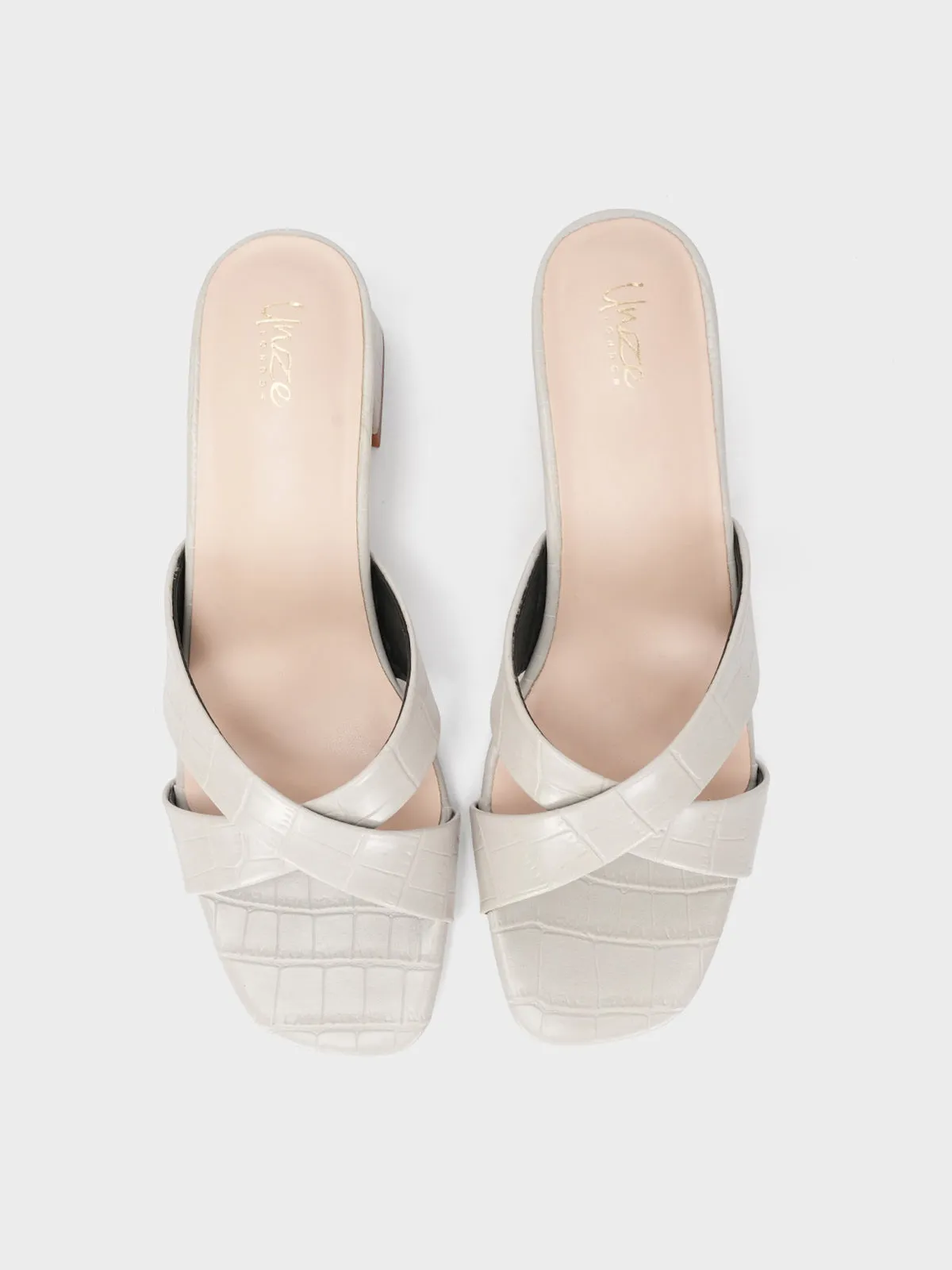 Womens "HYPNOS" Crossover Heel Sandals
