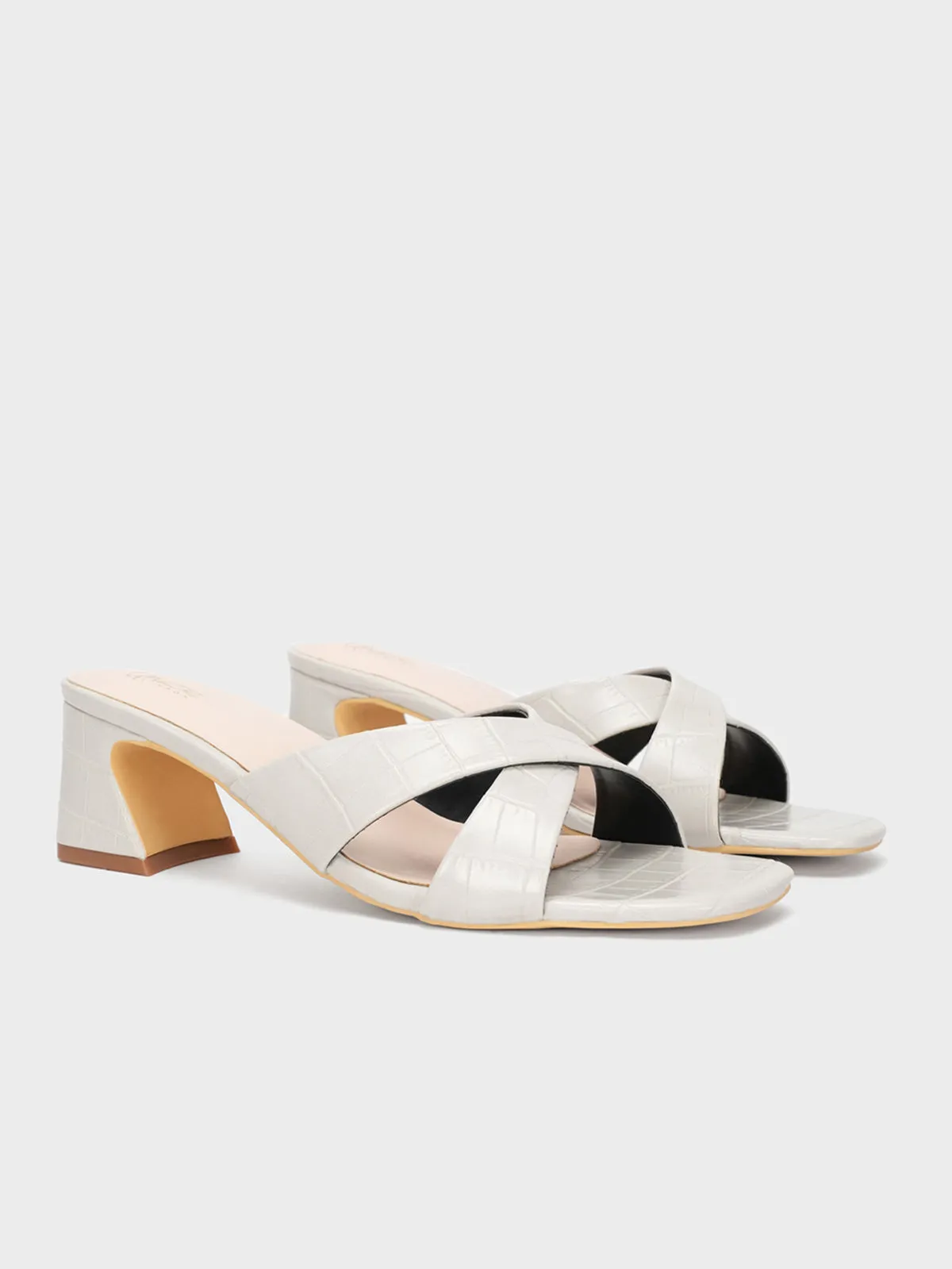 Womens "HYPNOS" Crossover Heel Sandals