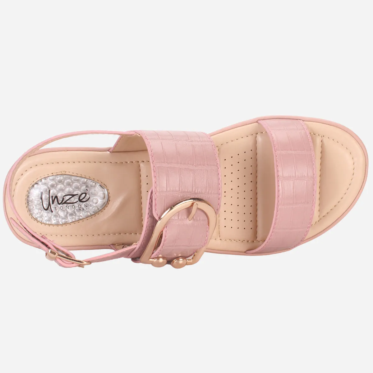 Womens "NIAMA" Open Toe Comfy Everyday Wedge Sandals