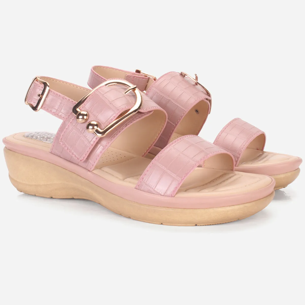 Womens "NIAMA" Open Toe Comfy Everyday Wedge Sandals